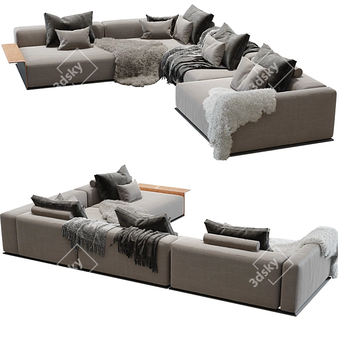 Modern Comfort: Westside Sofa 3D model image 3