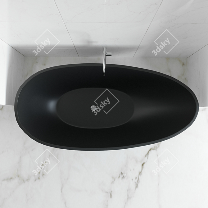 Elegant Patterned Bath KKR-B068-A 3D model image 3