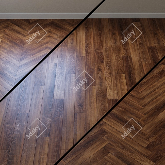 Platinium Oak Laminate - Slim & Stylish 3D model image 1