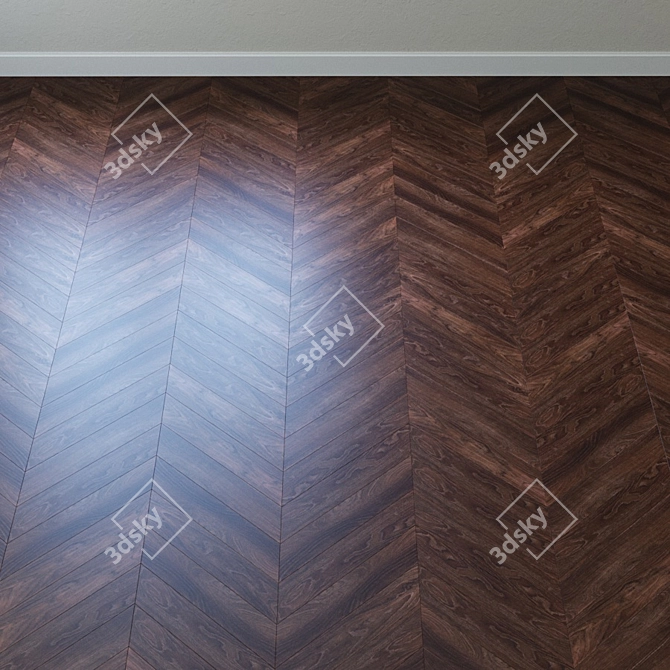 French Oak Chevron Laminate 3D model image 2