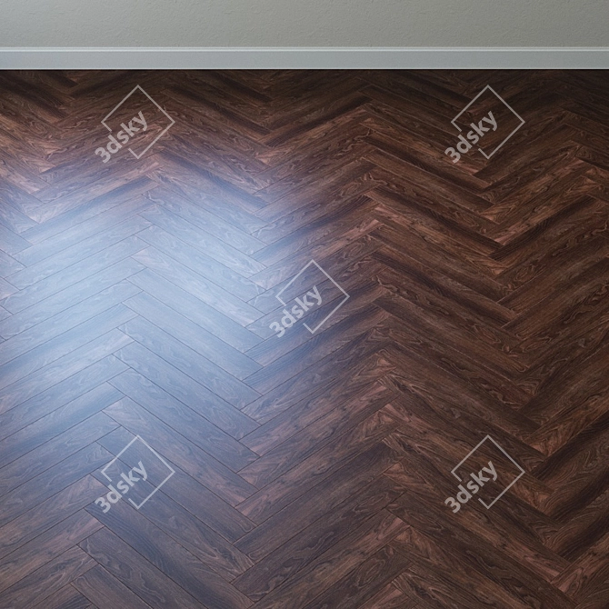 French Oak Chevron Laminate 3D model image 4