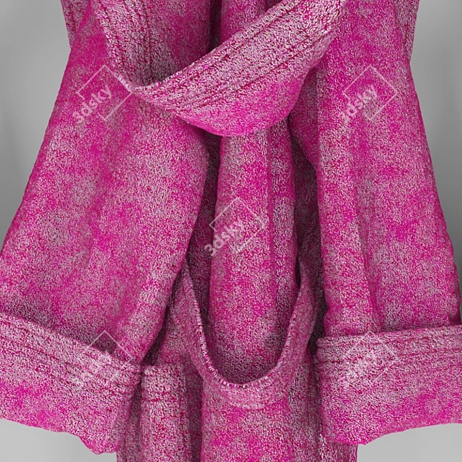 Colorful Women's Bathrobes - On Hook 3D model image 4