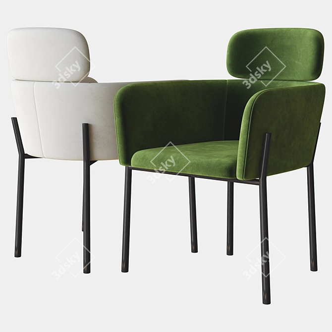 Modern Angers Chair by Deep House 3D model image 2