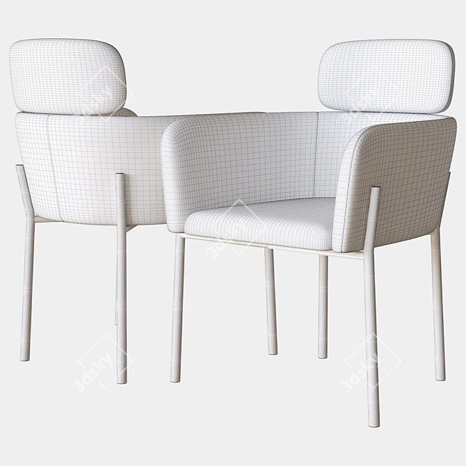 Modern Angers Chair by Deep House 3D model image 3