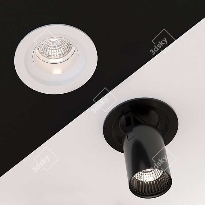 Dvolador 3Dmax Lighting: Black and White 3-Model Set 3D model image 1