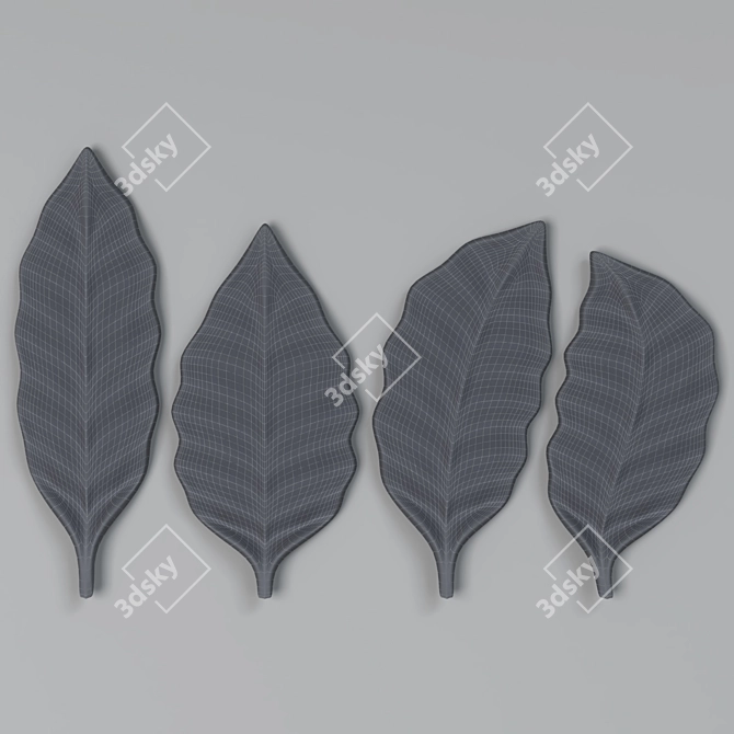 Modern Leaf 02: 3D Model 3D model image 4