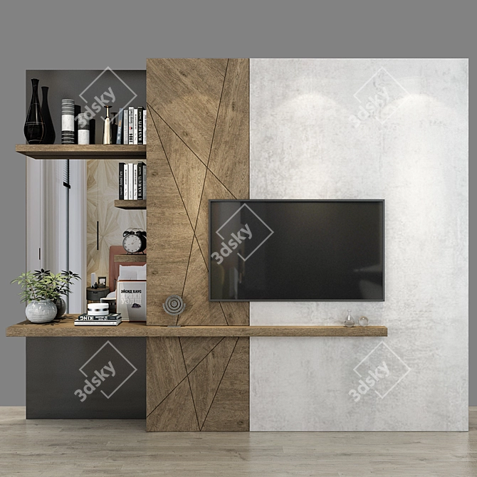 Sleek TV Stand | Elegant Storage 3D model image 1