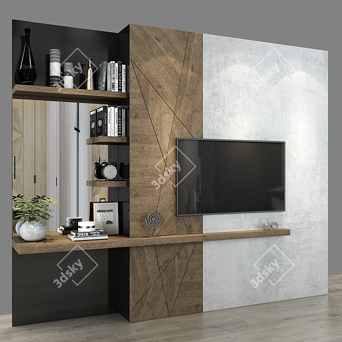 Sleek TV Stand | Elegant Storage 3D model image 2