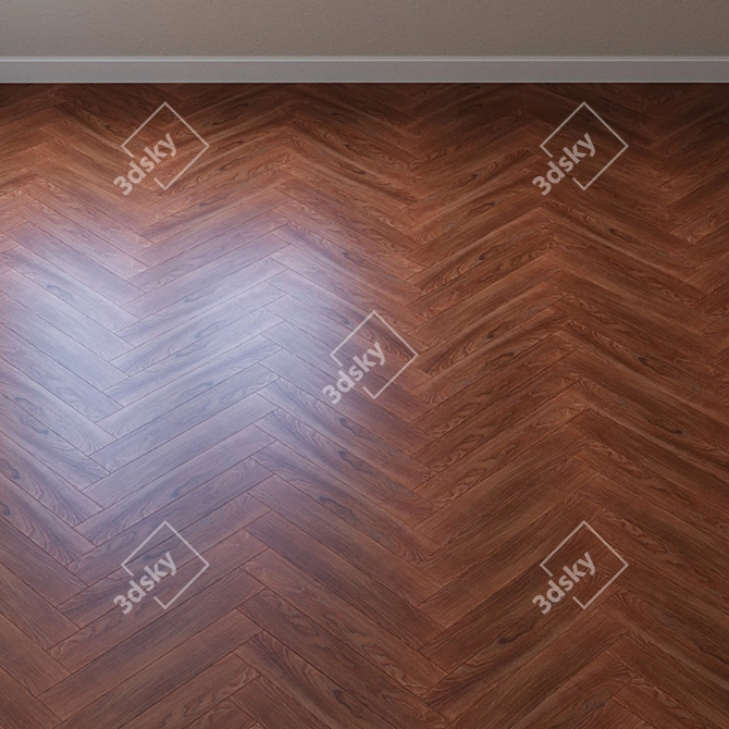 French Oak Chevron Laminate 3D model image 4