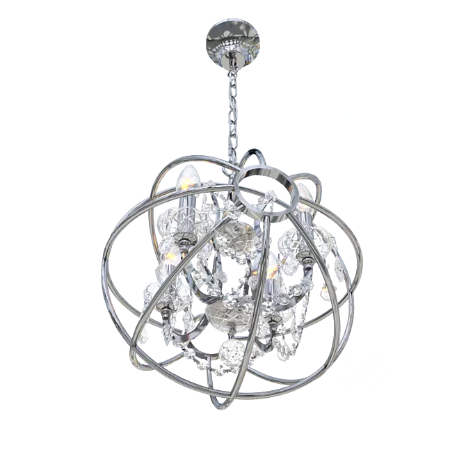 LOFT IT Chrome Crystal Chandelier 3D model image 3