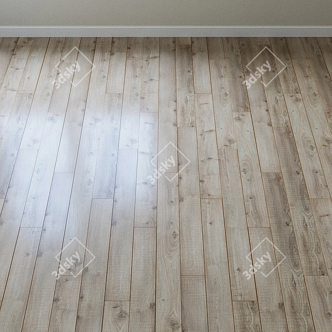 French Oak Chevron Laminate 3D model image 2