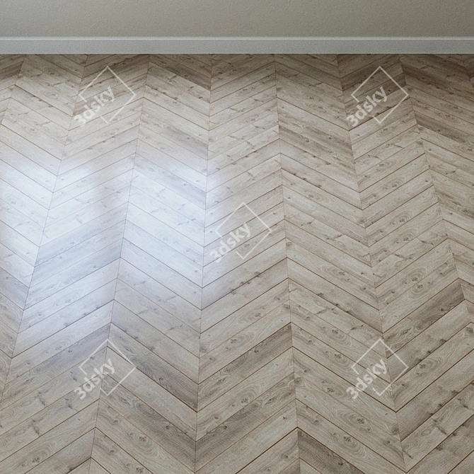 French Oak Chevron Laminate 3D model image 3