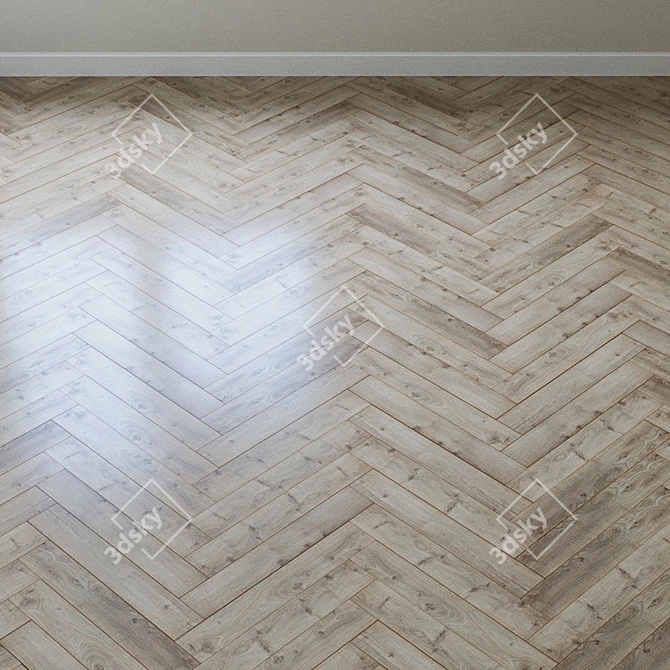 French Oak Chevron Laminate 3D model image 4