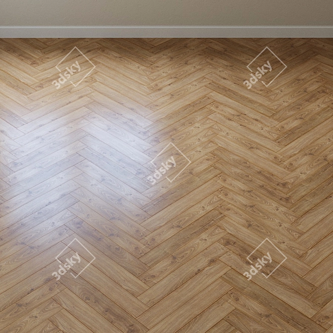 French Oak Chevron Laminate 3D model image 2