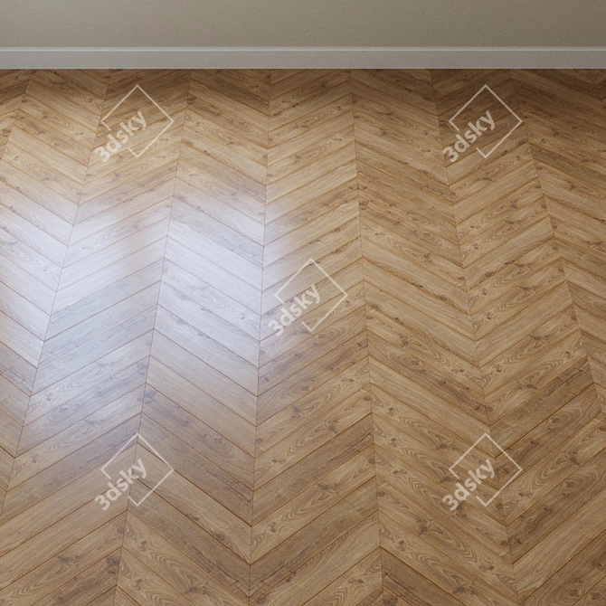 French Oak Chevron Laminate 3D model image 4