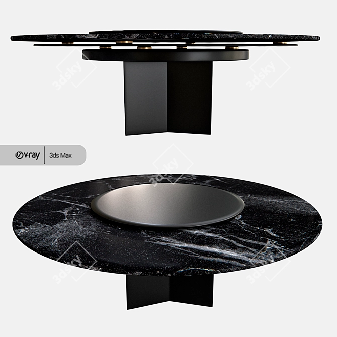 Gallotti Radice Yol Sect Table 3D model image 1