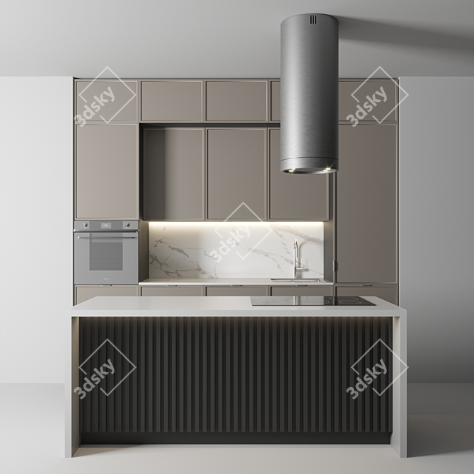 Modern Kitchen Design 3D model image 1