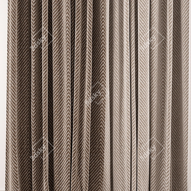 Elegant Curtain Design 3D model image 2