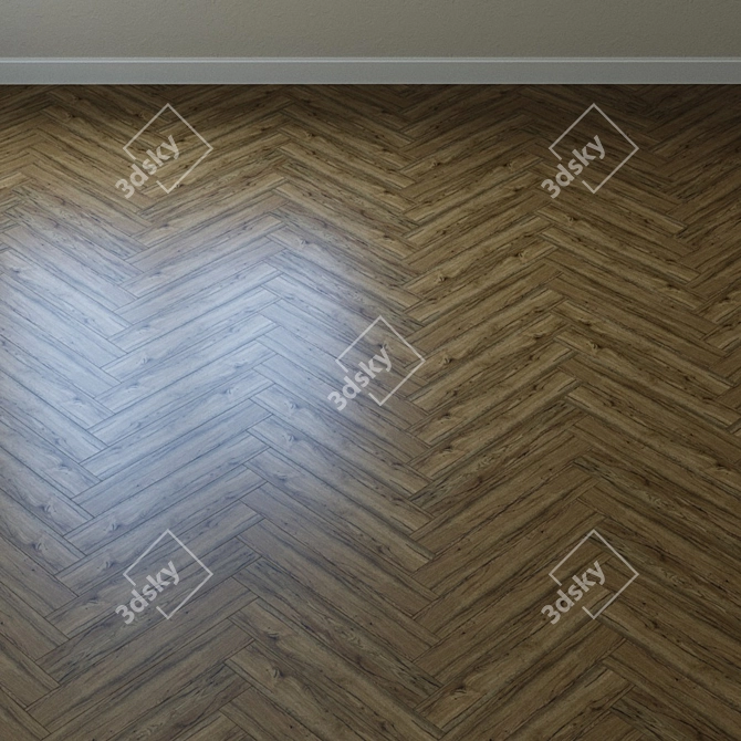 Sienna Chevron Laminate Flooring 3D model image 3