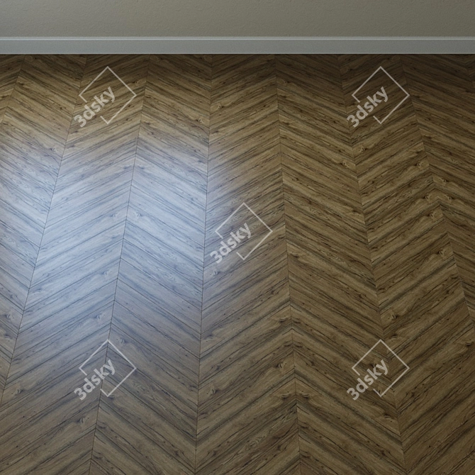 Sienna Chevron Laminate Flooring 3D model image 4