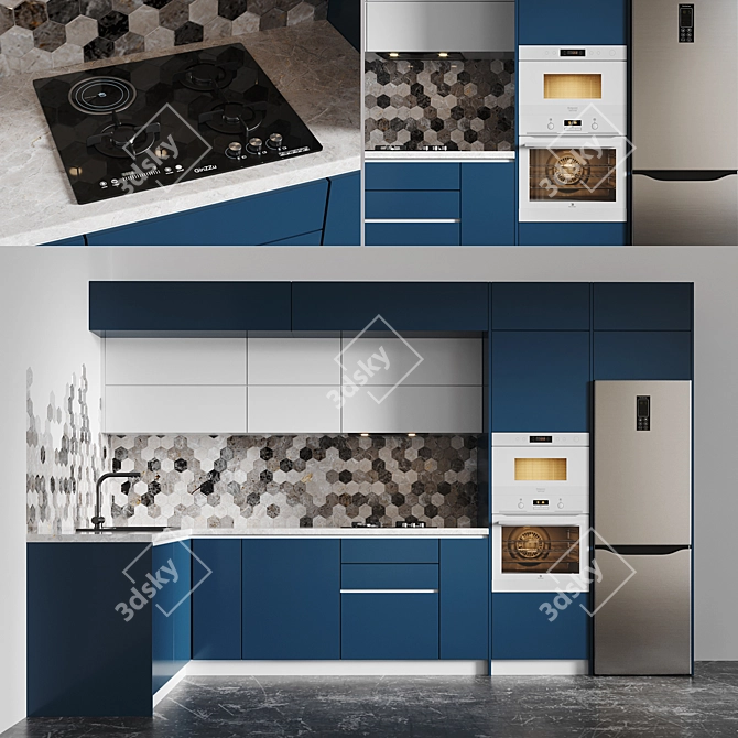 Feature-rich Kitchen Appliances Bundle 3D model image 1