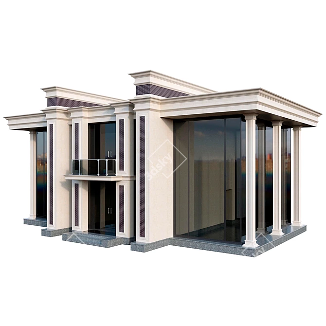 Contemporary Classic Home 3D model image 1