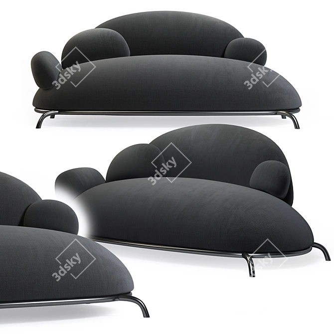 Valun Modern Sofa: Stylish and Comfortable 3D model image 1