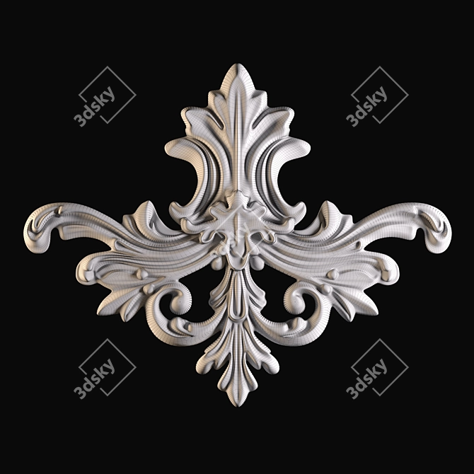 Elegant Russian Ornament: Handcrafted Beauty 3D model image 3