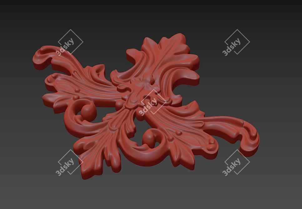 Elegant Russian Ornament: Handcrafted Beauty 3D model image 4