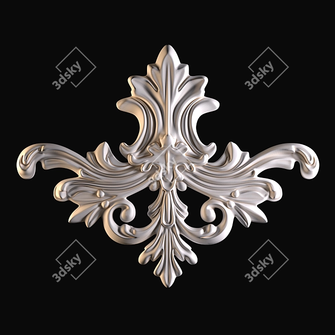 Elegant Russian Ornament: Handcrafted Beauty 3D model image 5