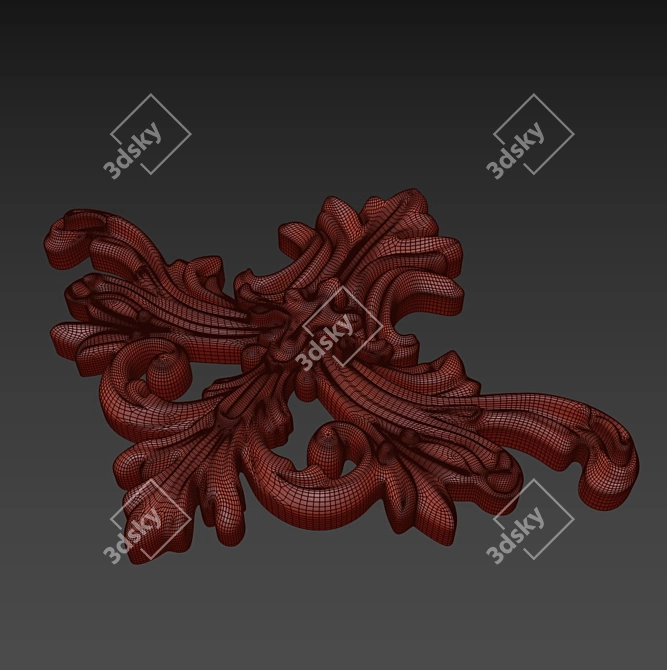 Elegant Russian Ornament: Handcrafted Beauty 3D model image 6