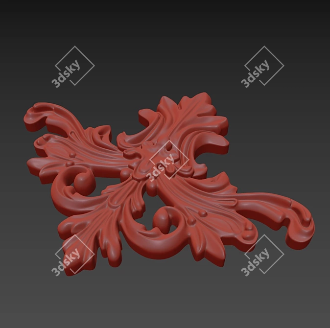 Elegant Russian Ornament: Handcrafted Beauty 3D model image 7