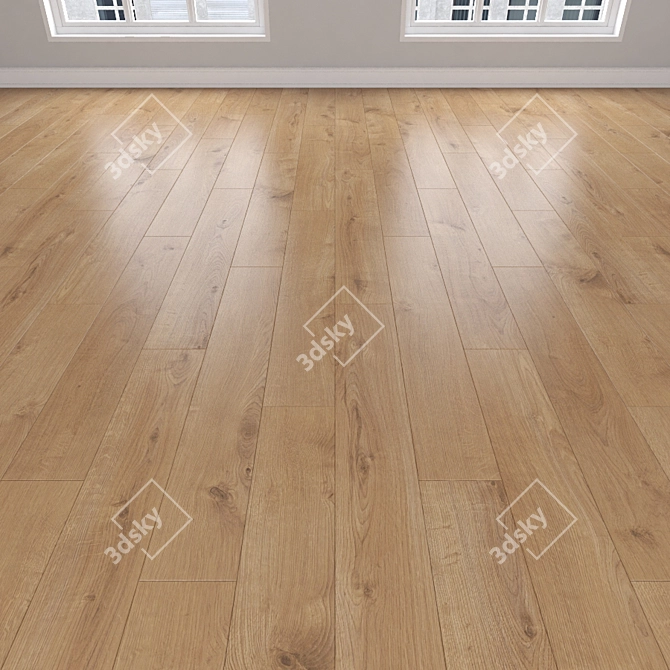 Versatile Parquet Oak: Herringbone, Linear & Chevron 3D model image 2