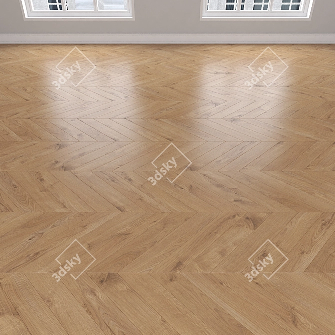 Versatile Parquet Oak: Herringbone, Linear & Chevron 3D model image 4