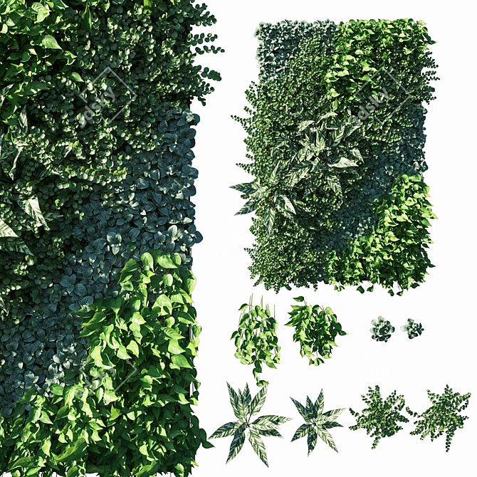 GreenWall: Vertical Garden Solution 3D model image 1
