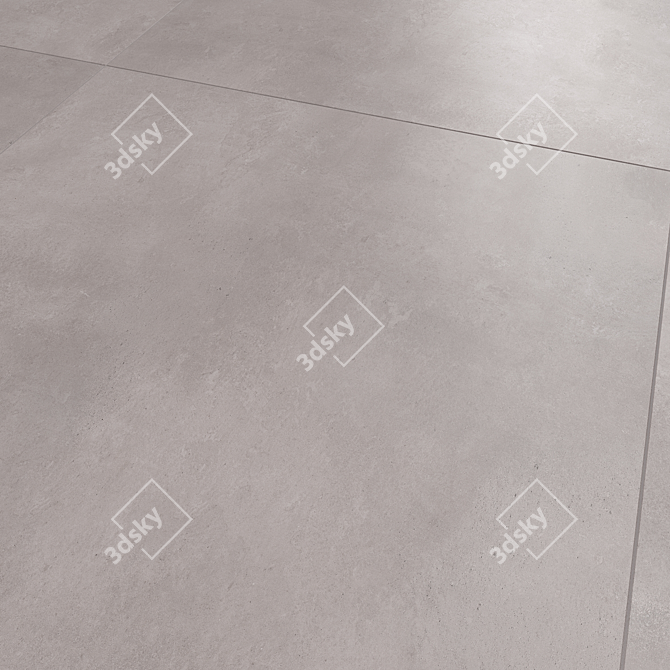 Oslo Grey Concrete Floor Tile 3D model image 3