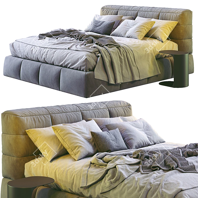 Luxurious Ditre Italia Dunn Bed 3D model image 4