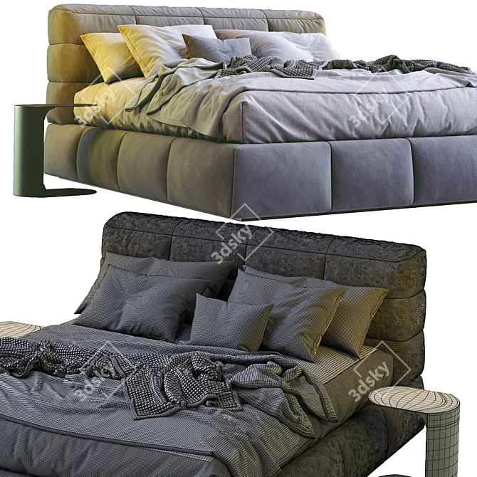 Luxurious Ditre Italia Dunn Bed 3D model image 5