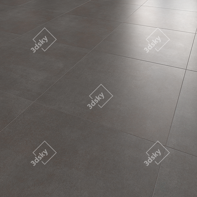 Denver Dark Gray Floor Tile | Concrete Texture | 600x600x8mm 3D model image 1