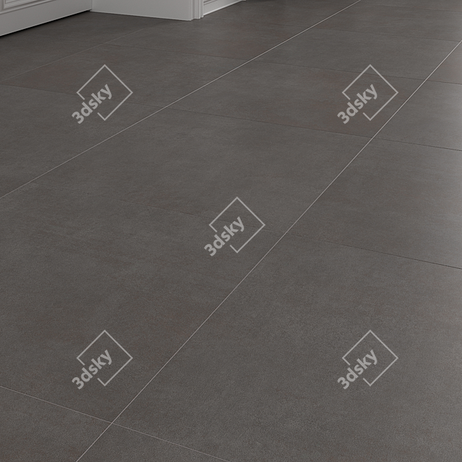 Denver Dark Gray Floor Tile | Concrete Texture | 600x600x8mm 3D model image 2