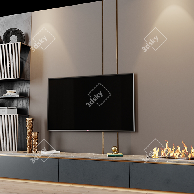 Sleek TV Set with Prosvirinruslan Design 3D model image 4