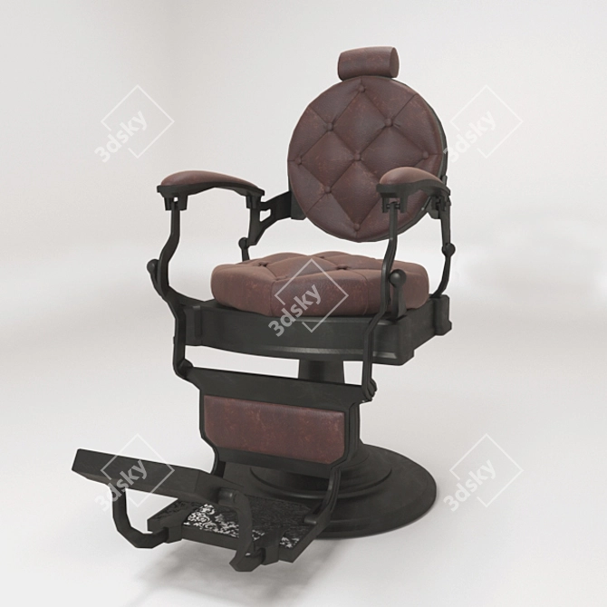 Vintage Barber Chair: Classic Charm 3D model image 1