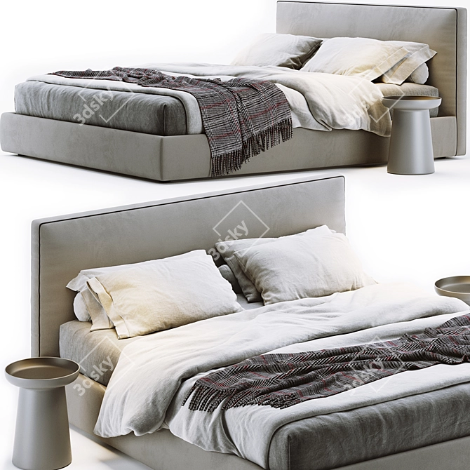 Alberta Laguna Bed: Stylish and Comfortable 3D model image 4