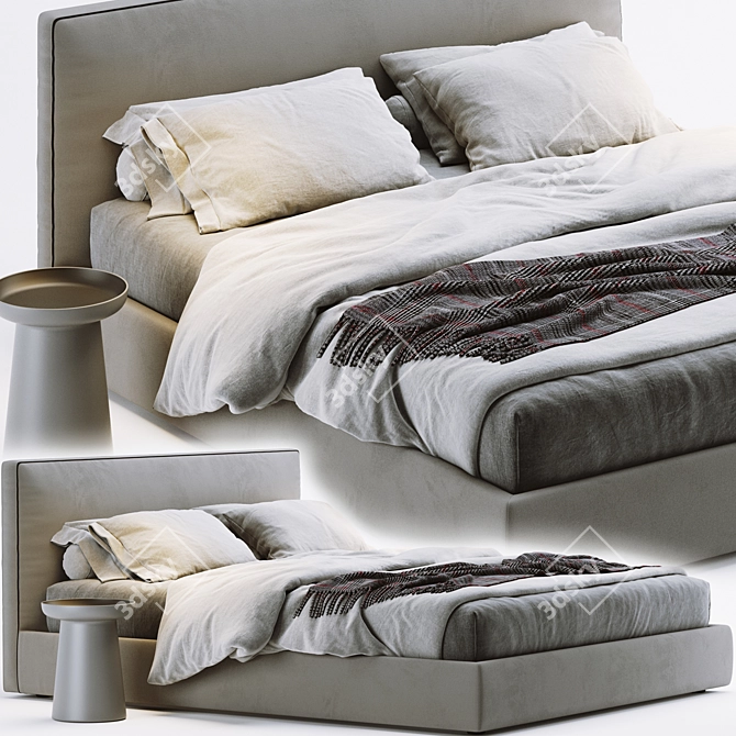 Alberta Laguna Bed: Stylish and Comfortable 3D model image 5