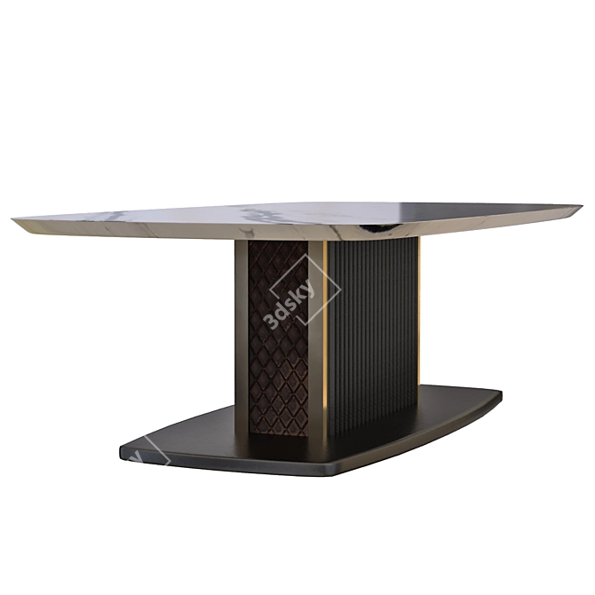 Elegant 4-Piece Home Dining Chair Set 3D model image 4