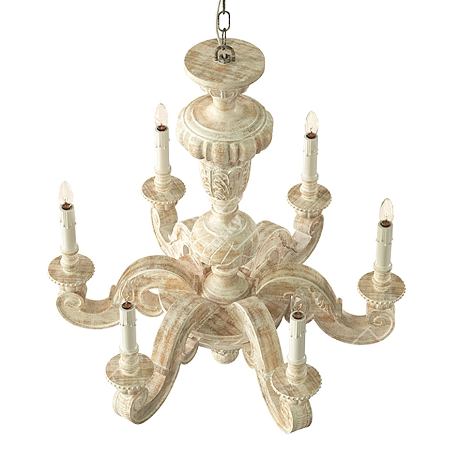 Odille Chandelier: Elegant Lighting Masterpiece 3D model image 2