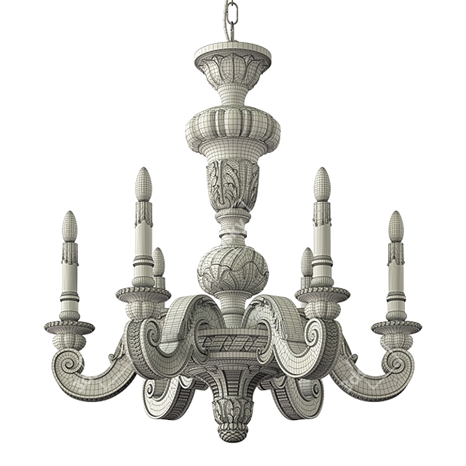 Odille Chandelier: Elegant Lighting Masterpiece 3D model image 4