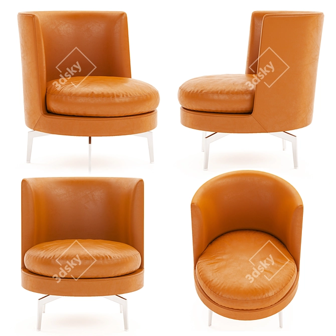 Comfort Bliss: Flexform Swivel Chair 3D model image 1