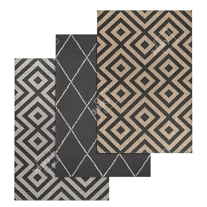 Luxury Carpets Set | High-Quality Textures 3D model image 1