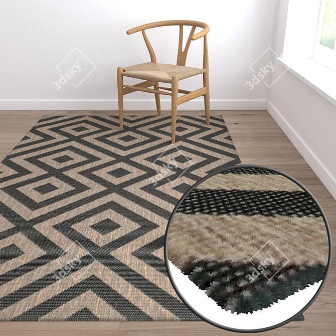 Luxury Carpets Set | High-Quality Textures 3D model image 5
